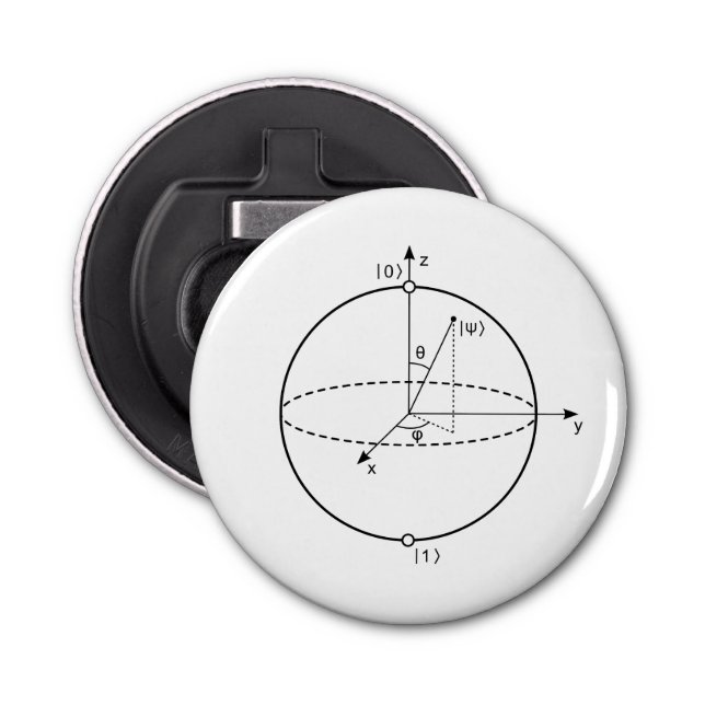 Bloch Sphere | Quantum Bit (Qubit) Physics / Math Bottle Opener (Front)