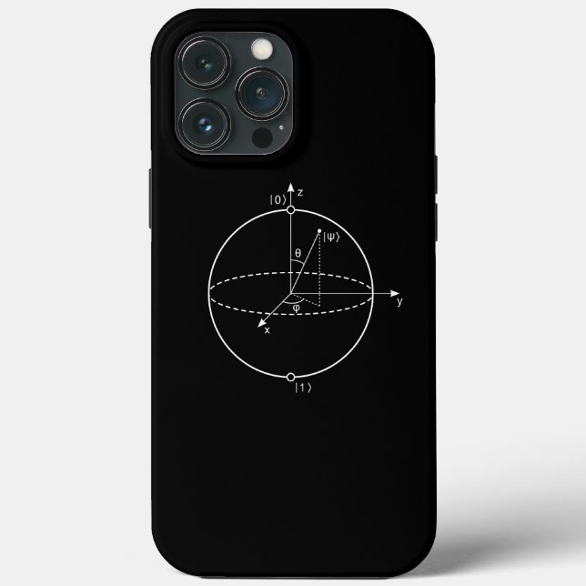 Bloch Sphere | Quantum Bit (Qubit) Physics / Math Case-Mate iPhone Case (Back)