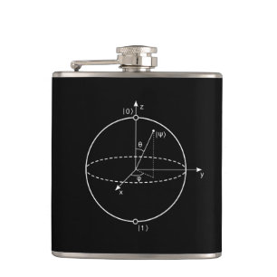 Bloch Sphere   Quantum Bit (Qubit) Physics / Math Hip Flask