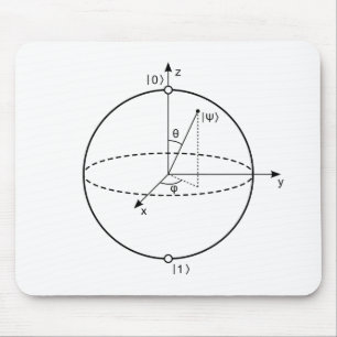 Bloch Sphere   Quantum Bit (Qubit) Physics / Math Mouse Pad