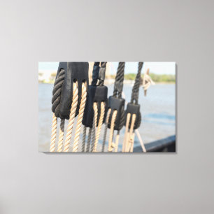 Block And Tackle Of A Ship Canvas Print