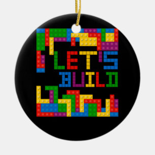 Block Brick Building Let's Build Master Builder Pu Ceramic Ornament