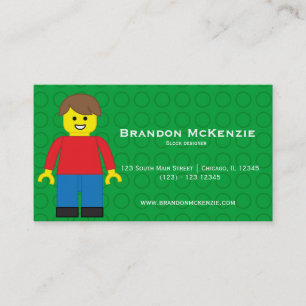 Block buildings designer business card