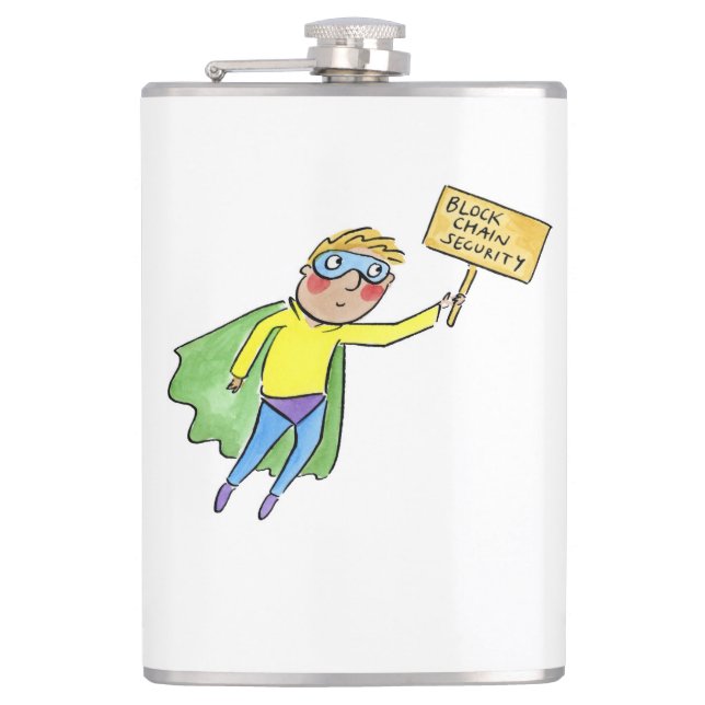 Block Chain Security Hip Flask (Front)