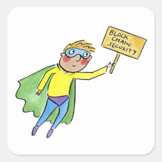 Block Chain Security Square Sticker