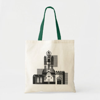 Block church design tote bag