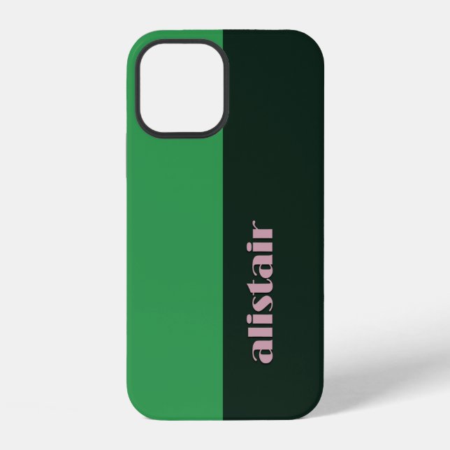 Block Colours With Personalization iPhone Case (Back)