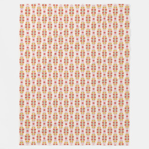 Block Floral Fleece Blanket – Retro Style