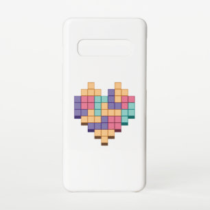Block Game Heart Retro Style Samsung Galaxy Case