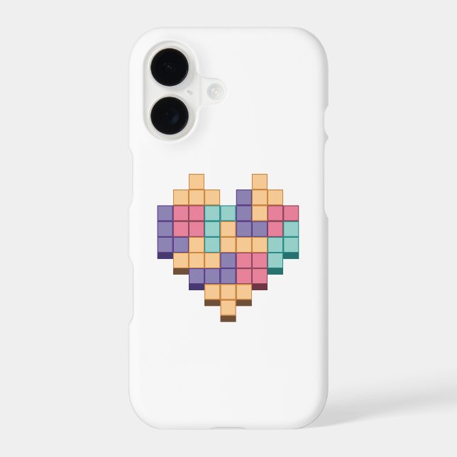 Block Game Heart Retro Style Samsung Galaxy Case (Back)