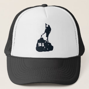 Block Island BI Island Shape Trucker Hat