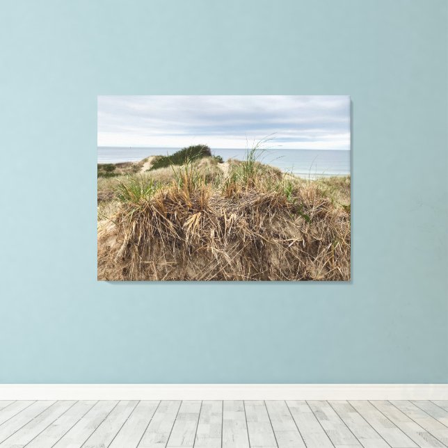 Block Island Bluff Canvas Print Wall Art Home Deco (Insitu(Wood Floor))