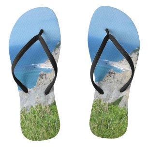 Block Island Bluffs - Block Island, Rhode Island Flip Flops