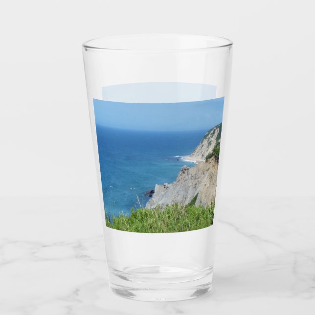 Block Island Bluffs - Block Island, Rhode Island Glass (Front)