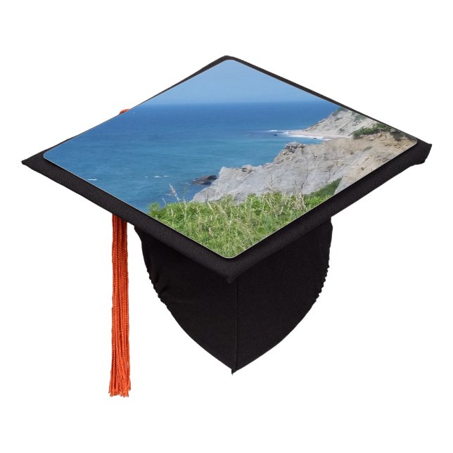 Block Island Bluffs - Block Island, Rhode Island Graduation Cap Topper (Angled)