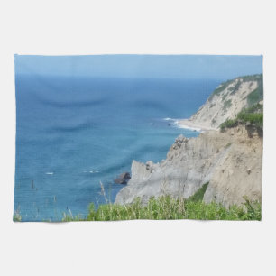 Block Island Bluffs - Block Island, Rhode Island Kitchen Towel