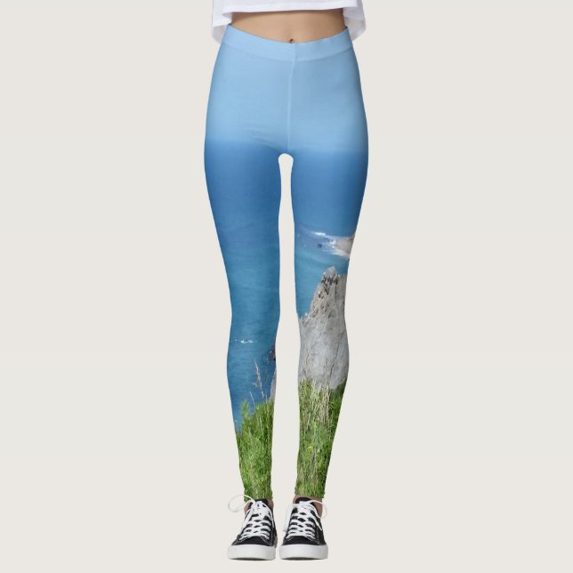 Block Island Bluffs - Block Island, Rhode Island Leggings (Front)