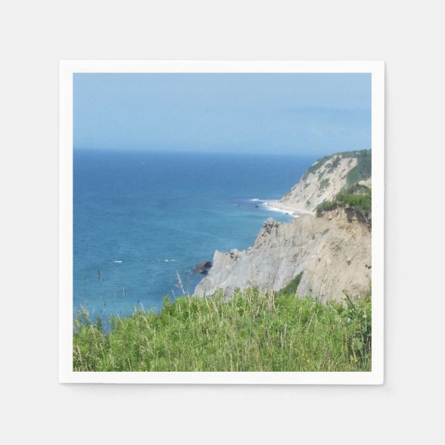 Block Island Bluffs - Block Island, Rhode Island Napkin (Front)