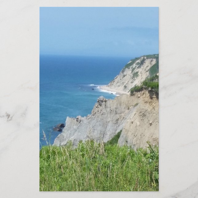 Block Island Bluffs - Block Island, Rhode Island Stationery (Front)