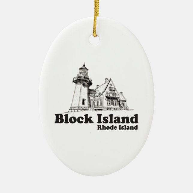 Block Island. Ceramic Ornament (Front)