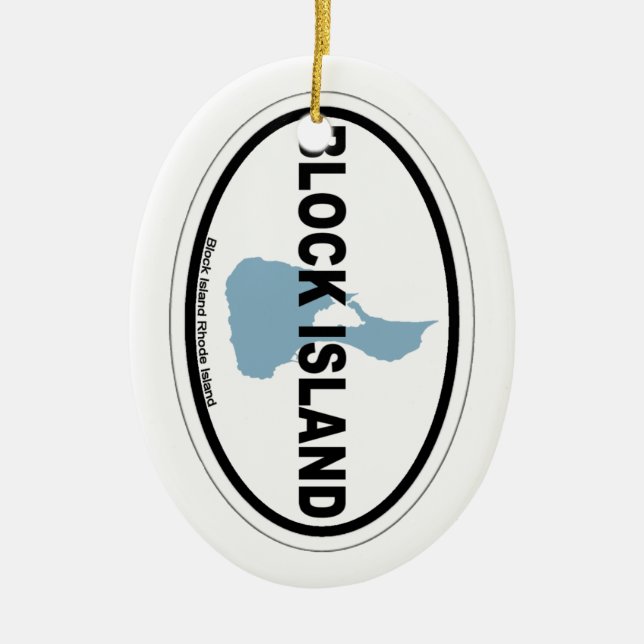 Block Island. Ceramic Ornament (Front)