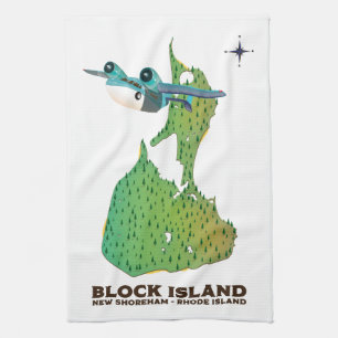 block island New Shoreha ,Rhode Island Kitchen Towel