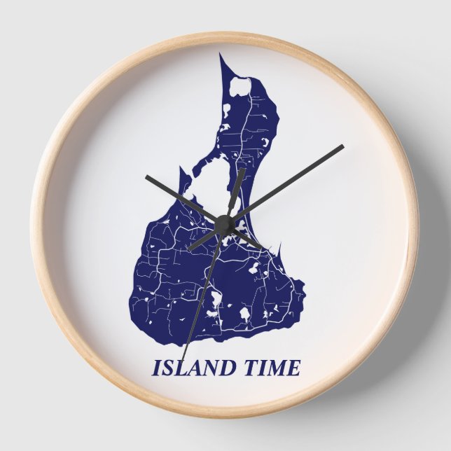Block Island Rhode Island Clock-Island Time Clock (Front)