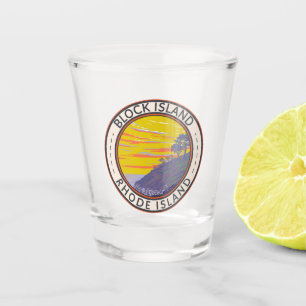 Block Island Rhode Island Travel Art Vintage Shot Glass