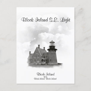 Block Island Southeast Light, Rhode Island Postcard