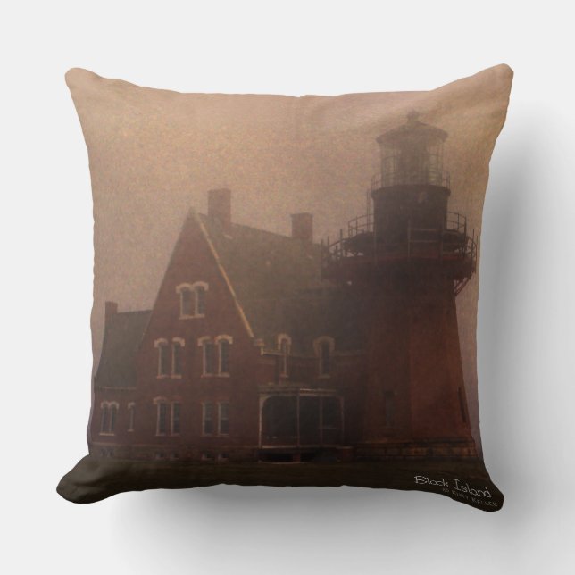 Block Island Throw Pillow (Front)