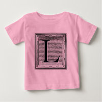 Block Letter "L" Woodcut Woodblock Inital
