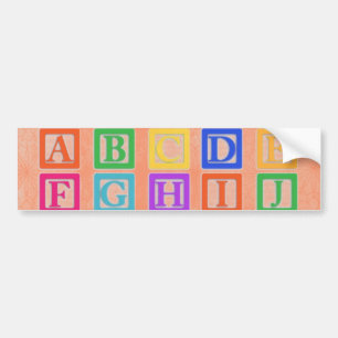 Block Letters Bumper Sticker