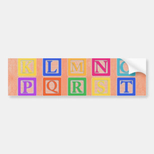 Block Letters Bumper Sticker