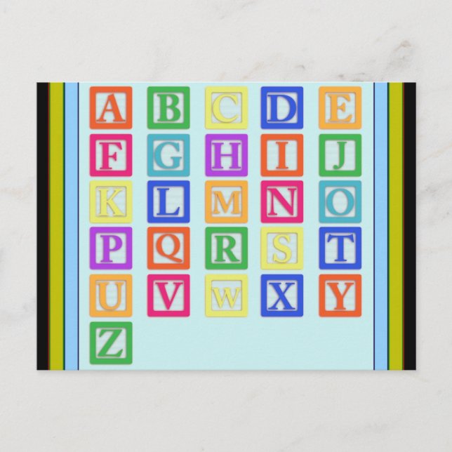 Block Letters Postcard (Front)