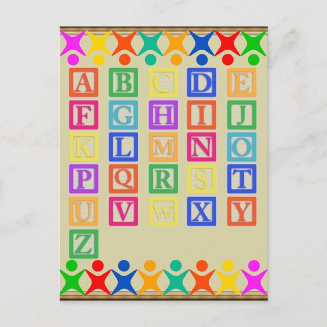 Block Letters Postcard (Front)