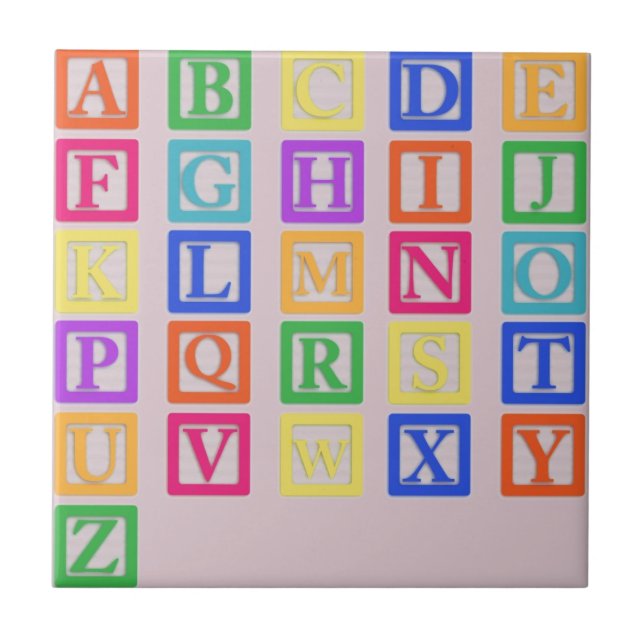 Block Letters Tile (Front)
