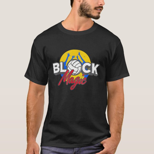 Block Magic  Volleyball T-Shirt (Front)