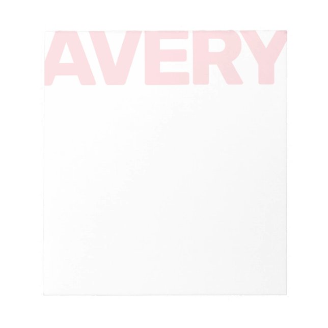 Block Name Any Colour Name Personalized Notepad (Front)