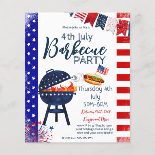 block party 4th July BBQ street party neighbour  P Flyer