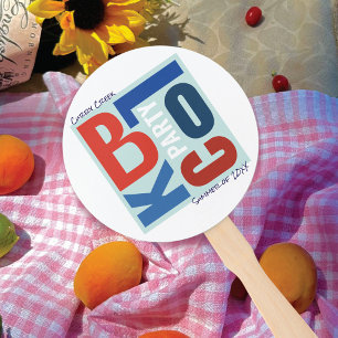 Block Party 4th of July Patriotic Event Hand Fan