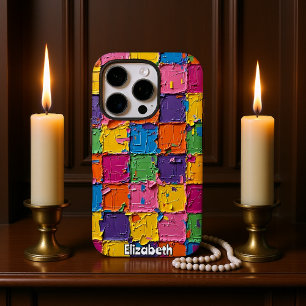 Block Party: Abstract Impasto iPhone 16 Pro Case