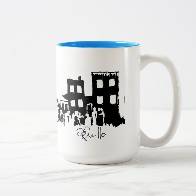 Block Party Concert  Two-Tone Coffee Mug (Right)