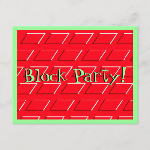 Block Party Streets Avenue Grid Pattern Invitation