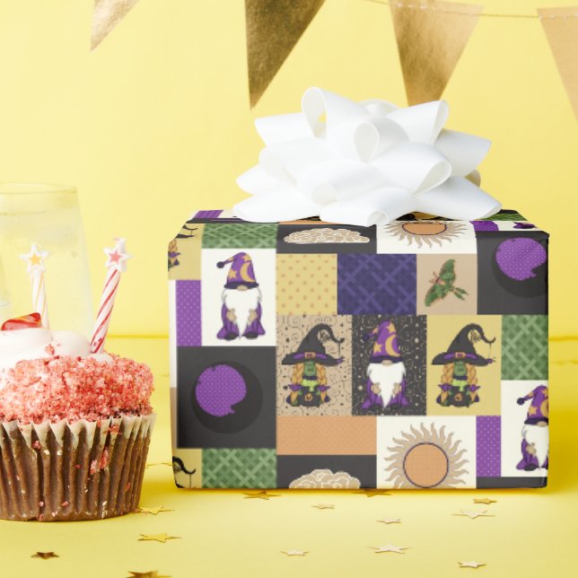 Block Patchwork (Solar Corona) Wrapping Paper (Birthday Party)