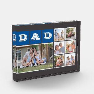 Block Photo Collage DAD Grey Blue Photo Block