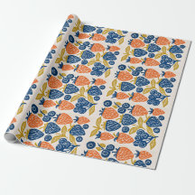 Block Print Fruit Art - Retro Berry Botanical