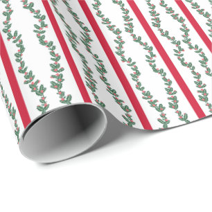 Block Print Garlands  Wrapping Paper