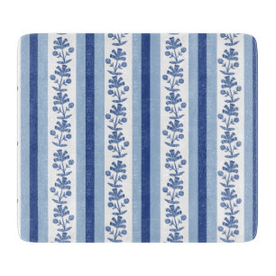 Block Print Lotus Cutting Board