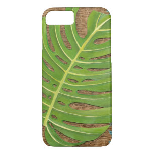 Block Print Palm on Wicker Background Case-Mate iPhone Case