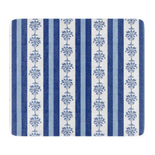 Block Print Palmetto Stripe Cutting Board